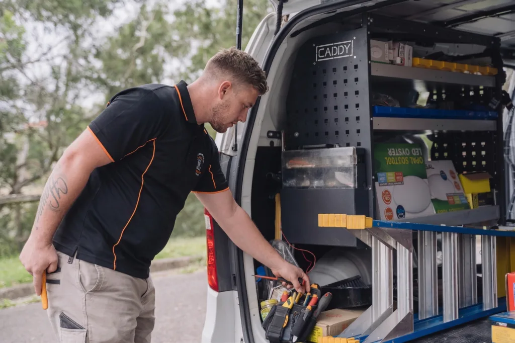 Licensed Terrey Hills electrician working on a residential job