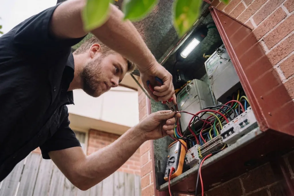 Terrey Hills electrician performing electrical work
